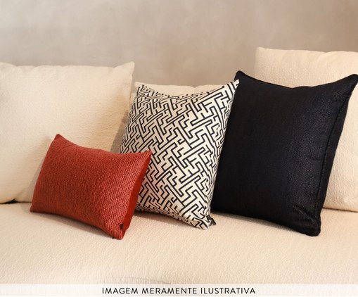 Almofada Boucle Retangular - Terracota - image 1