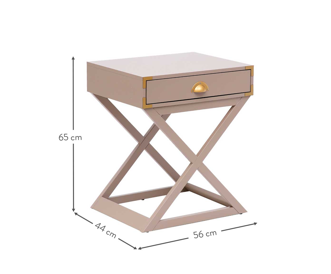 Mesa de Cabeceira Cross Burlywood - Taupe image number 12