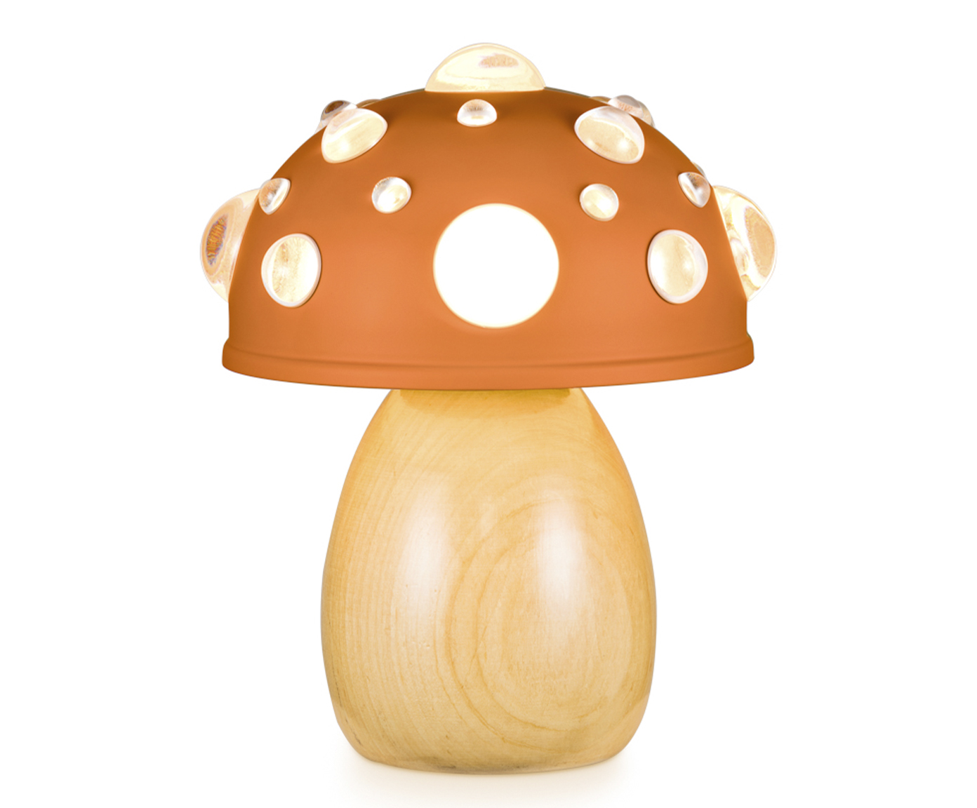 Lumin&aacute;ria Mini Cogumelo Terracota e Marfim image number 2