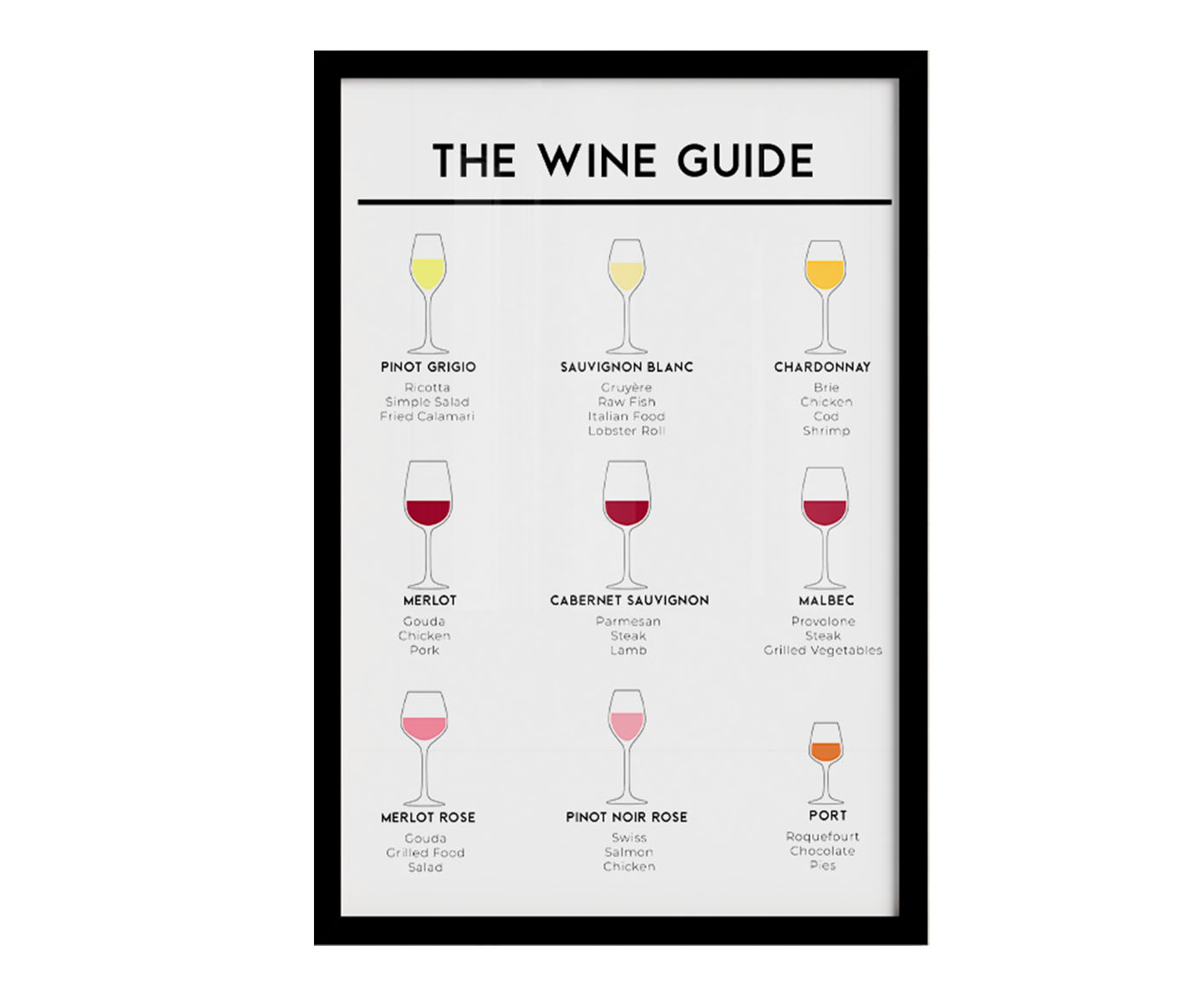 Quadro The Wine Guide com Moldura Preta - image 0