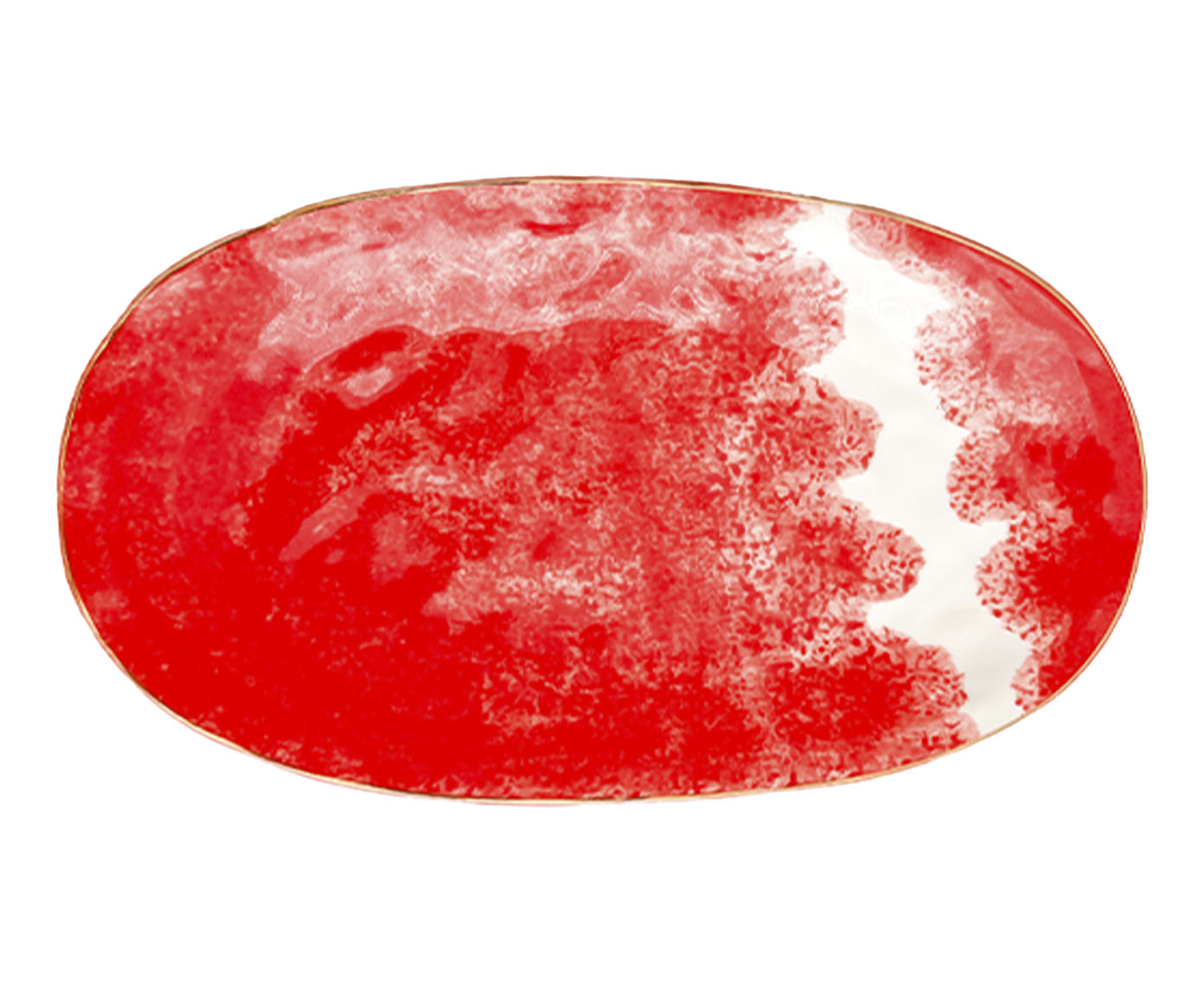 Centro de Mesa Oval Dual Vermelho - image 0