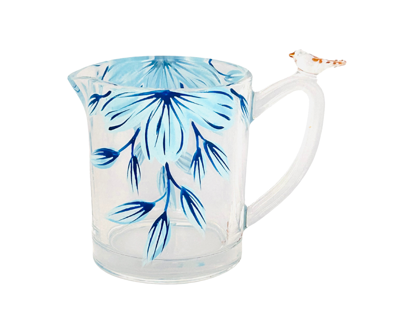 Leiteira Cristal Floral Azul - image 0