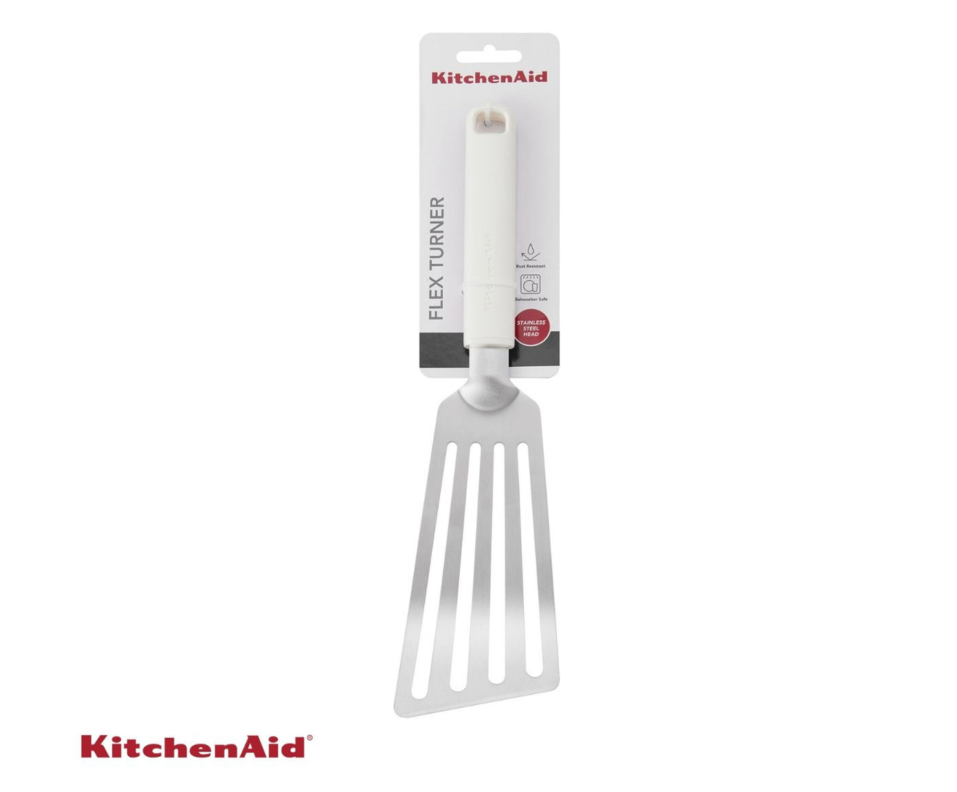 Esp&aacute;tula Perfurada em A&ccedil;o Inox Kitchenaid Branca image number 5