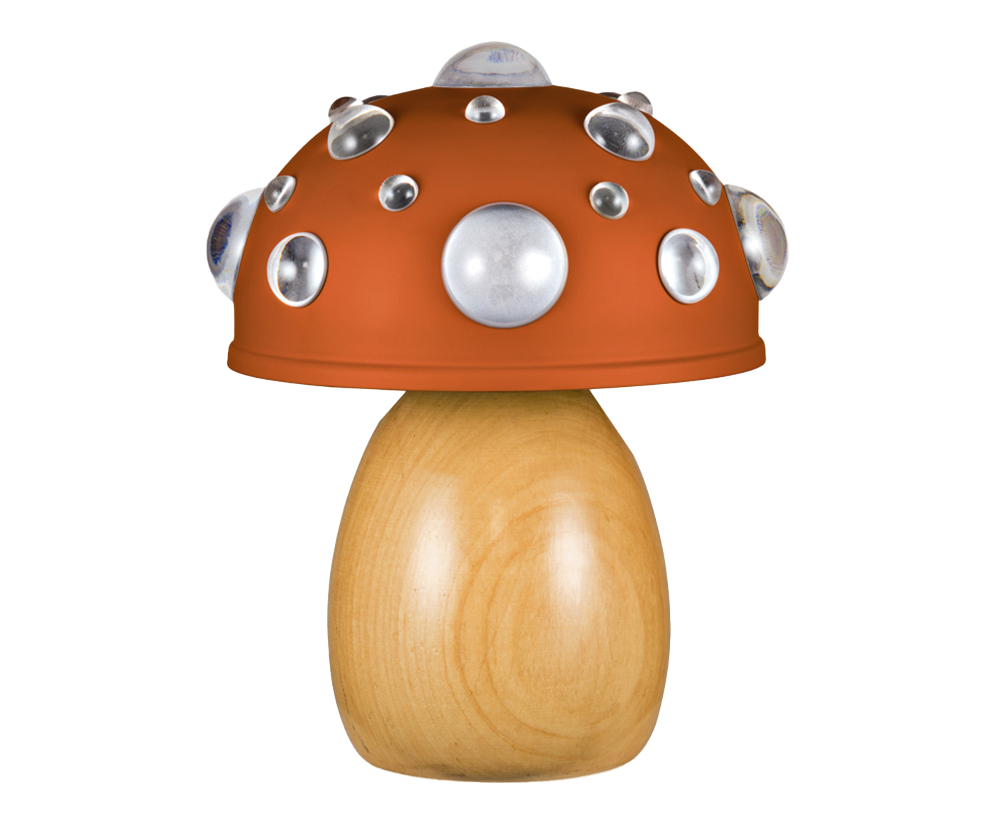 Lumin&aacute;ria Mini Cogumelo Terracota e Marfim image number 0