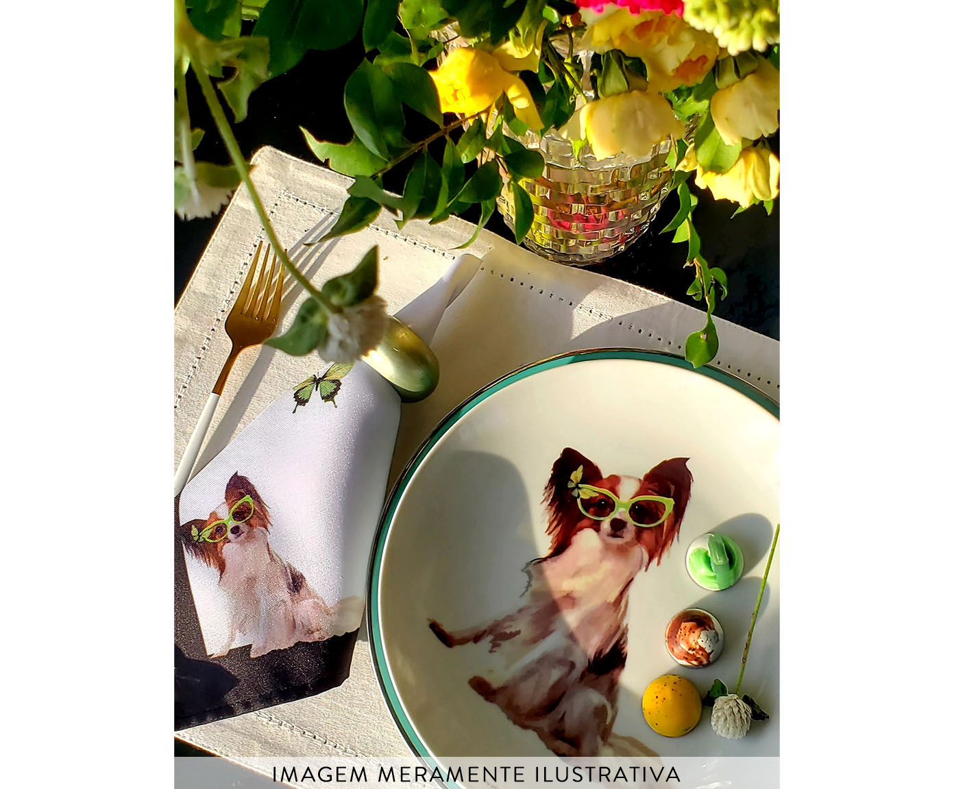 Prato de Porcelana Juju And Butterfly image number 3