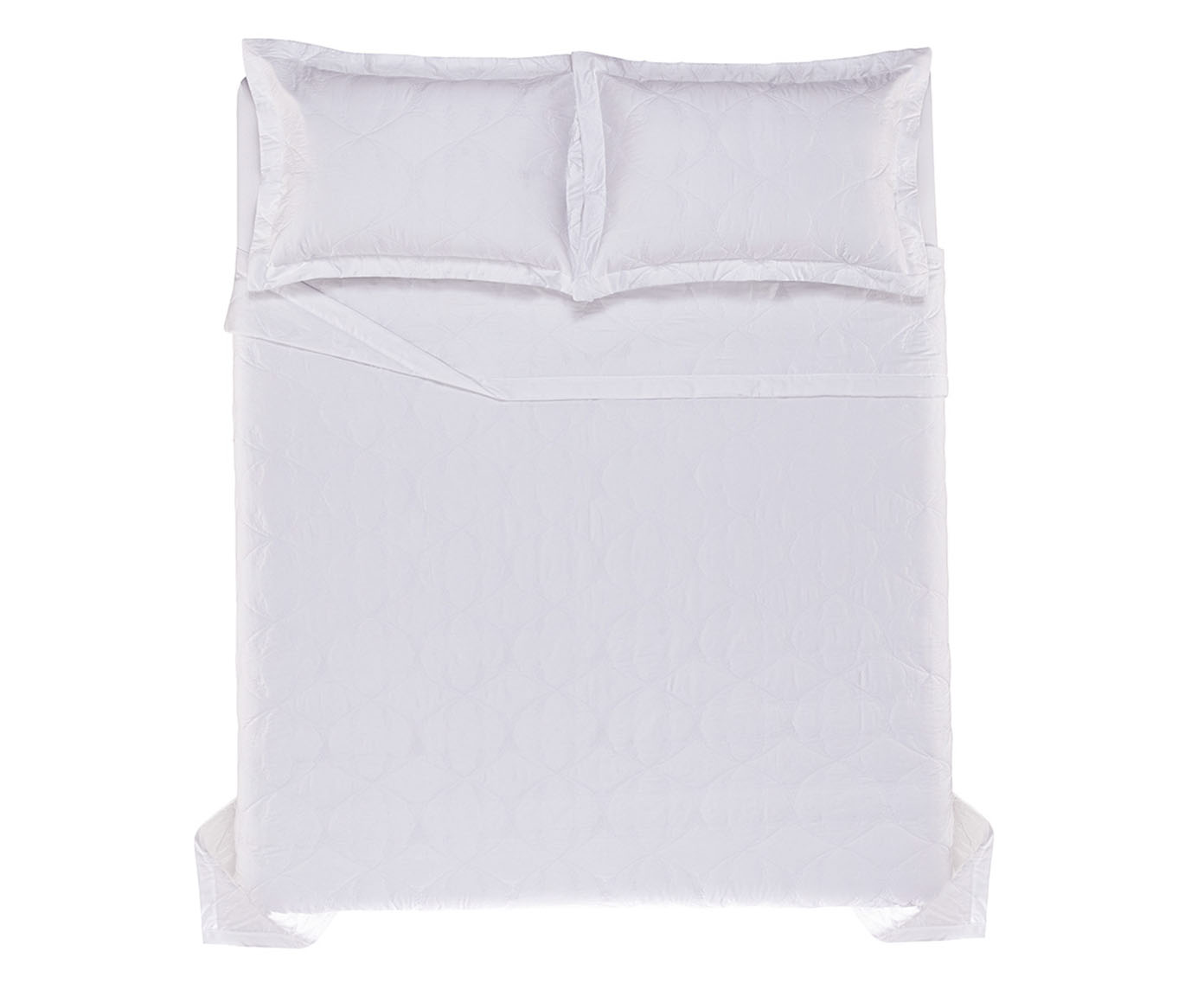 Jogo de Cobre-Leito Bordado Romanza Branco 300 Fios - image 1
