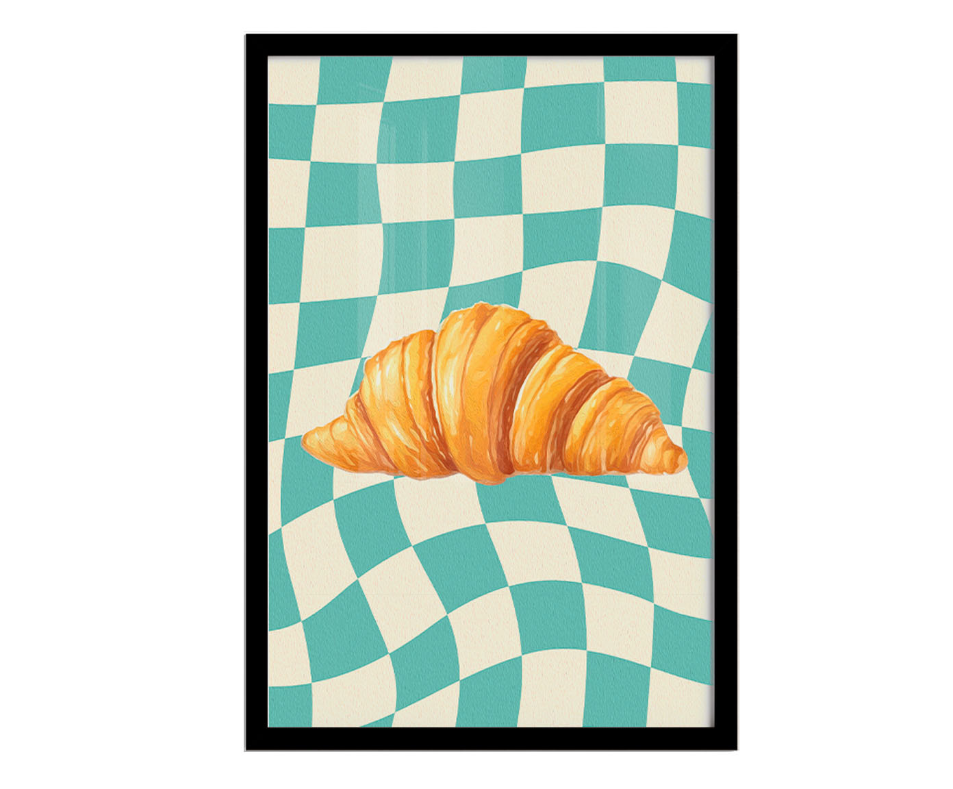 Quadro Croissant com Moldura Preta - image 1