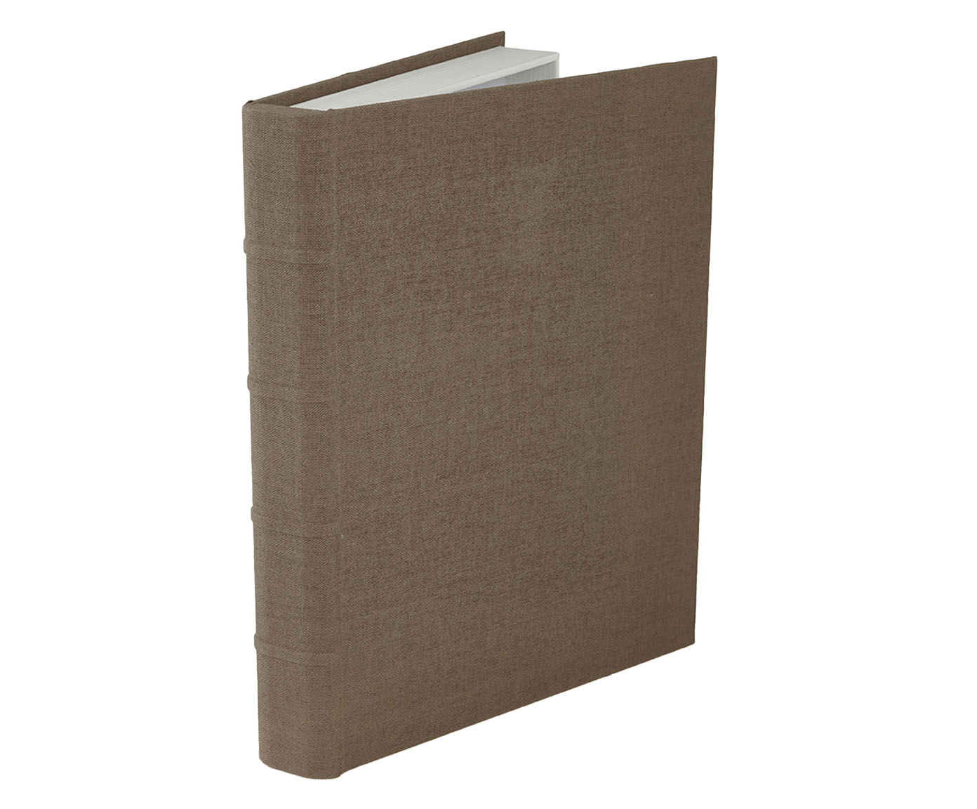 Livro-Caixa Menor com Revestimento em Linho Marrom - image 0
