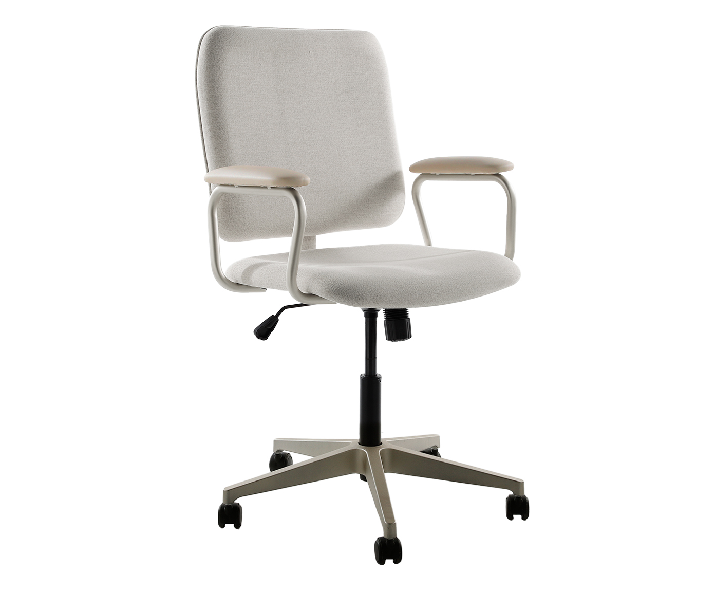 Cadeira Office Chicago Bege com P&eacute;s Ouro Branco - image 0