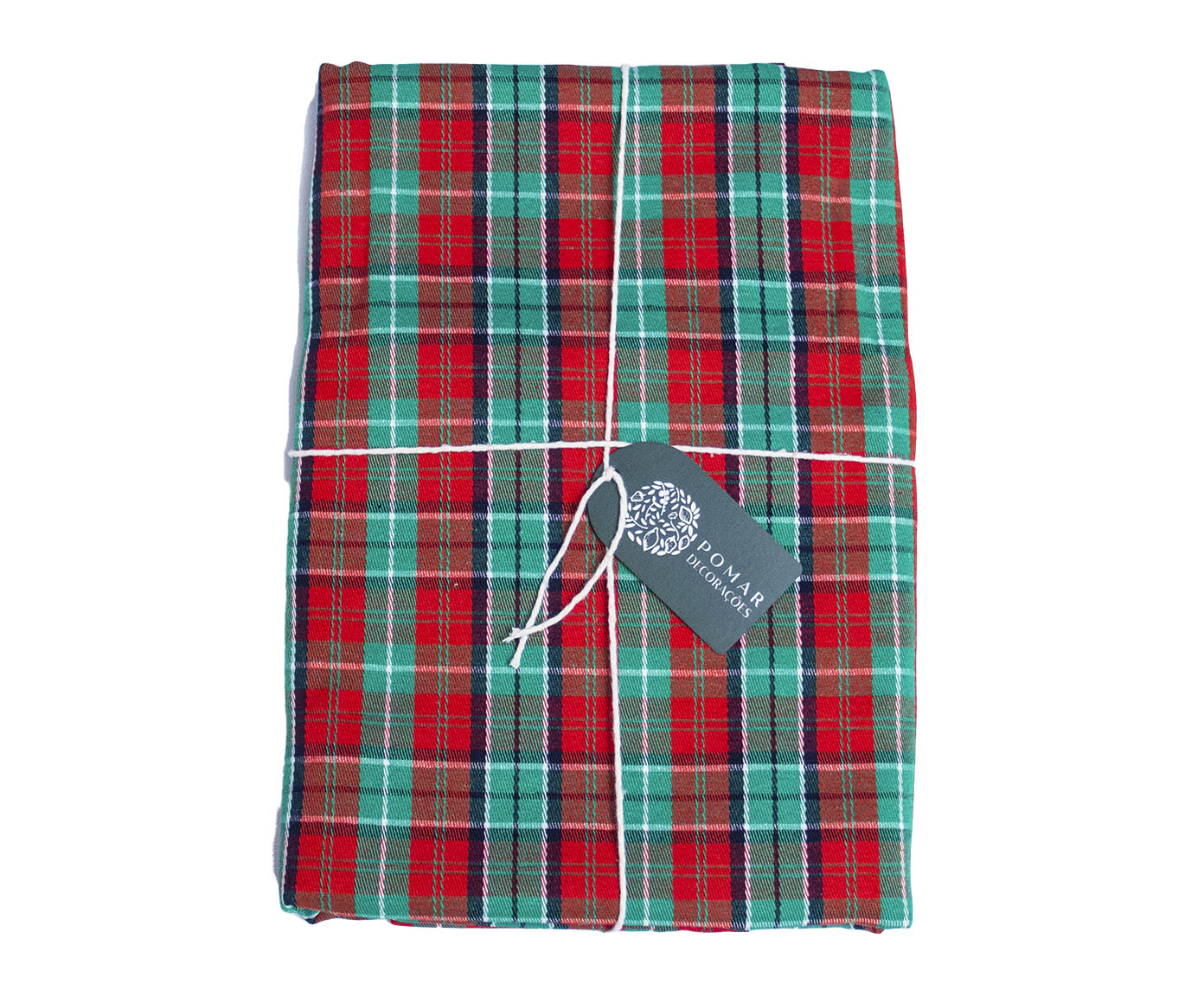 Toalha de Mesa Xadrez Verde e Vermelho - image 1