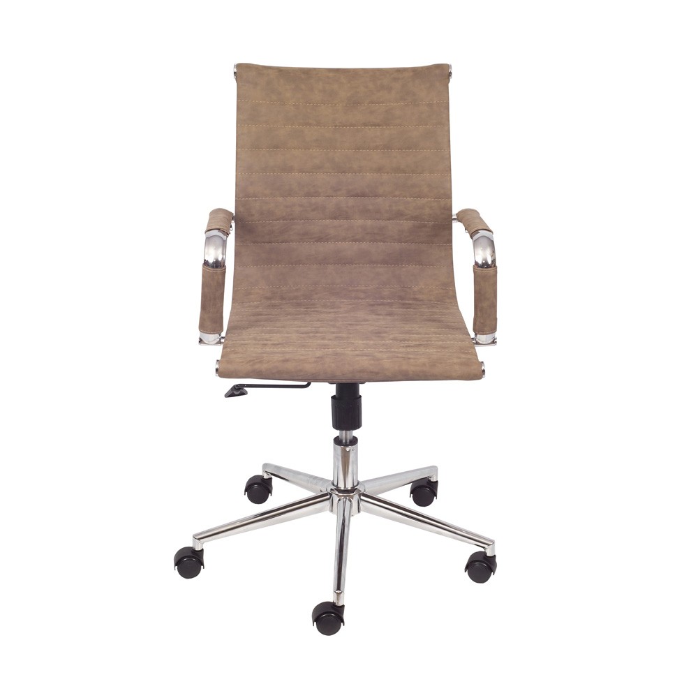 Cadeira com Rod&iacute;zios Baixa Office Eames Esteirinha Castanho - image 1