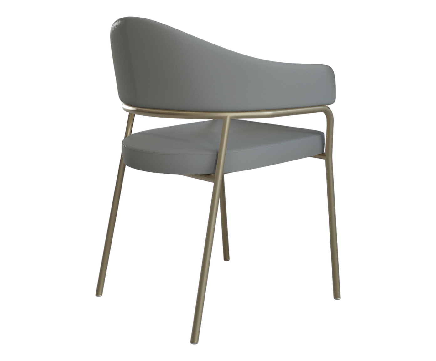Cadeira de Jantar OliviaTecido Champanhe Off White - image 1