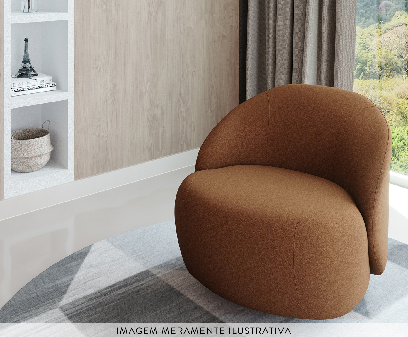 Poltrona Zoe Marrom Terroso - image 1