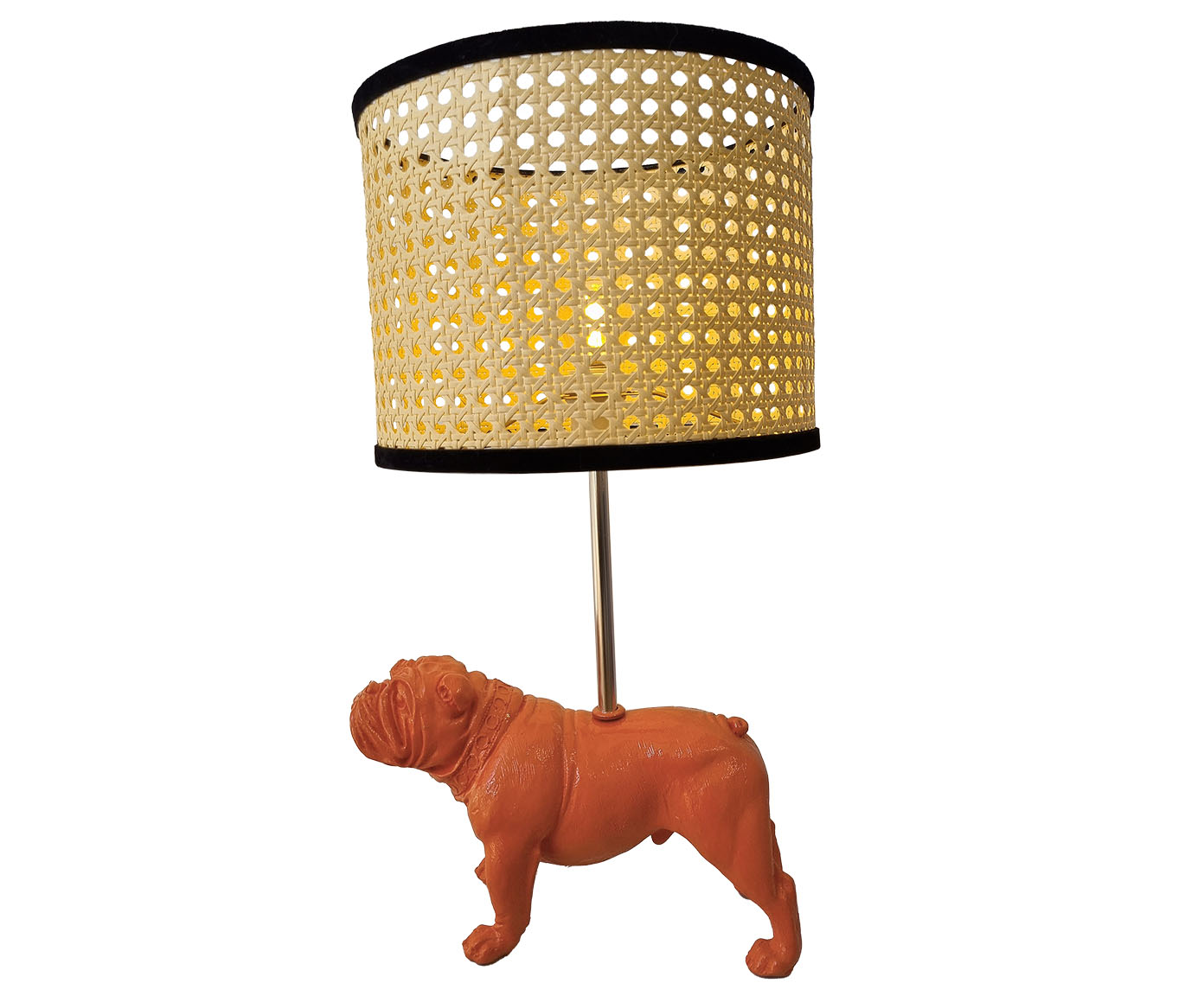 Base Lumin&aacute;ria Cachorro Bulldog Ingl&ecirc;s Juka Laranja - image 0