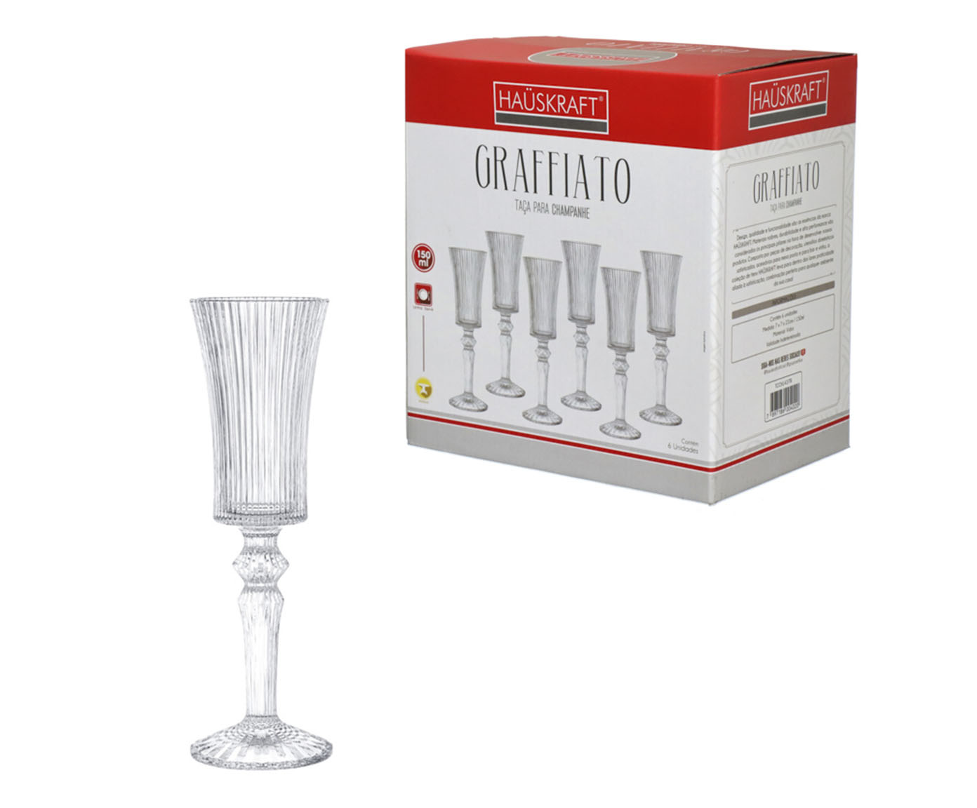 Jogo de Ta&ccedil;as para Champanhe Graffiato - image 1