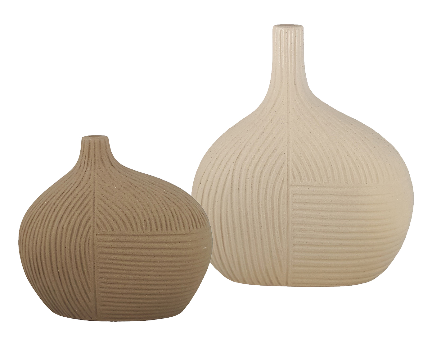 Dupla de Vasos Org&acirc;nicos Marrom e Bege - image 0