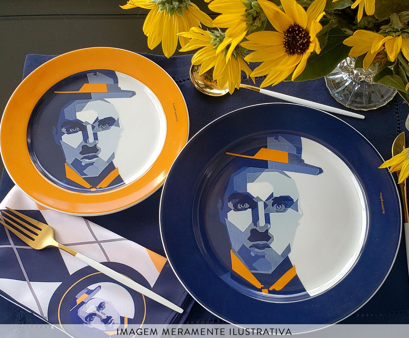 Prato de Porcelana Yellow Chaplin image number 2