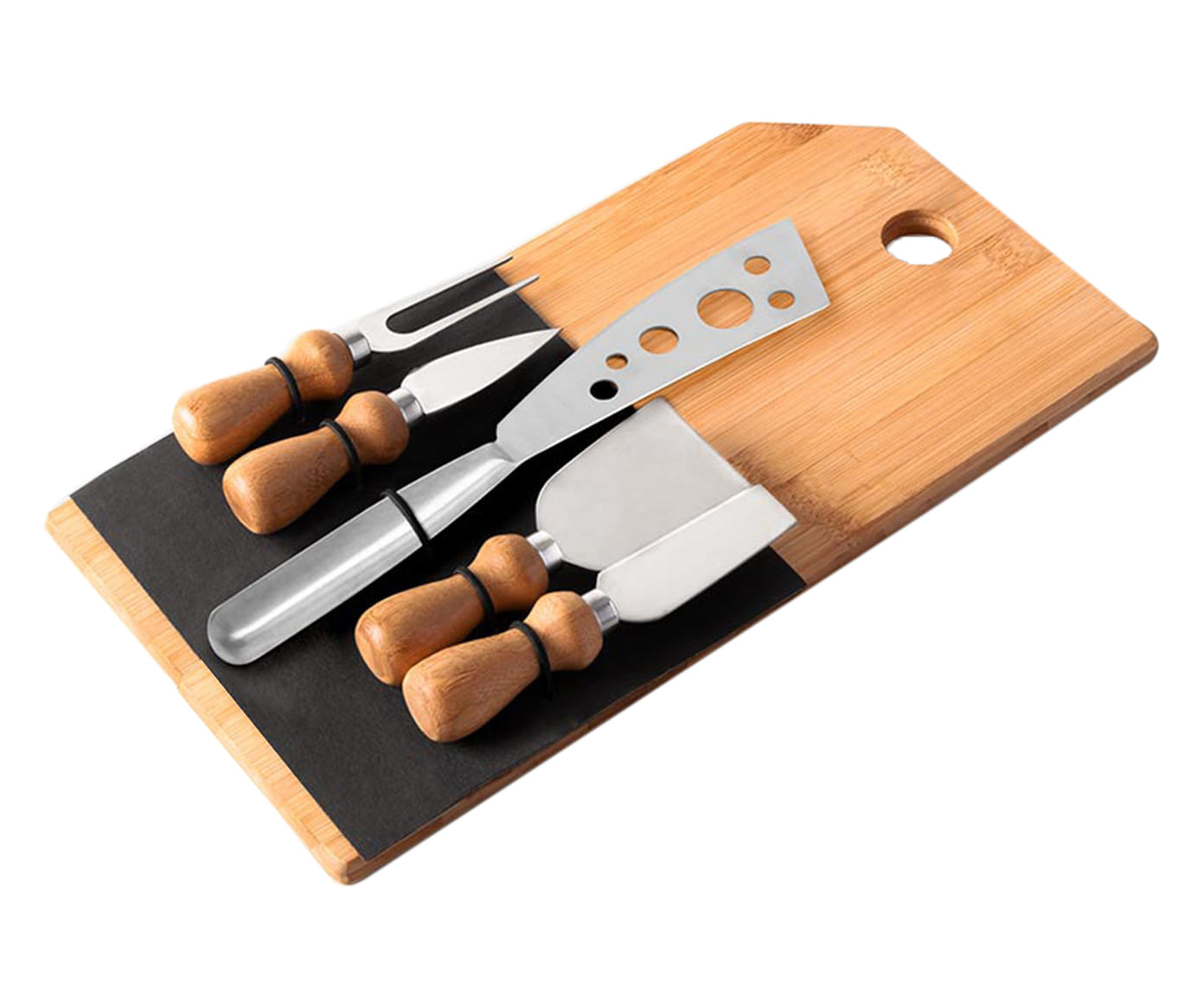 Jogo para Queijo em Bambu E Inox Oregon - image 0