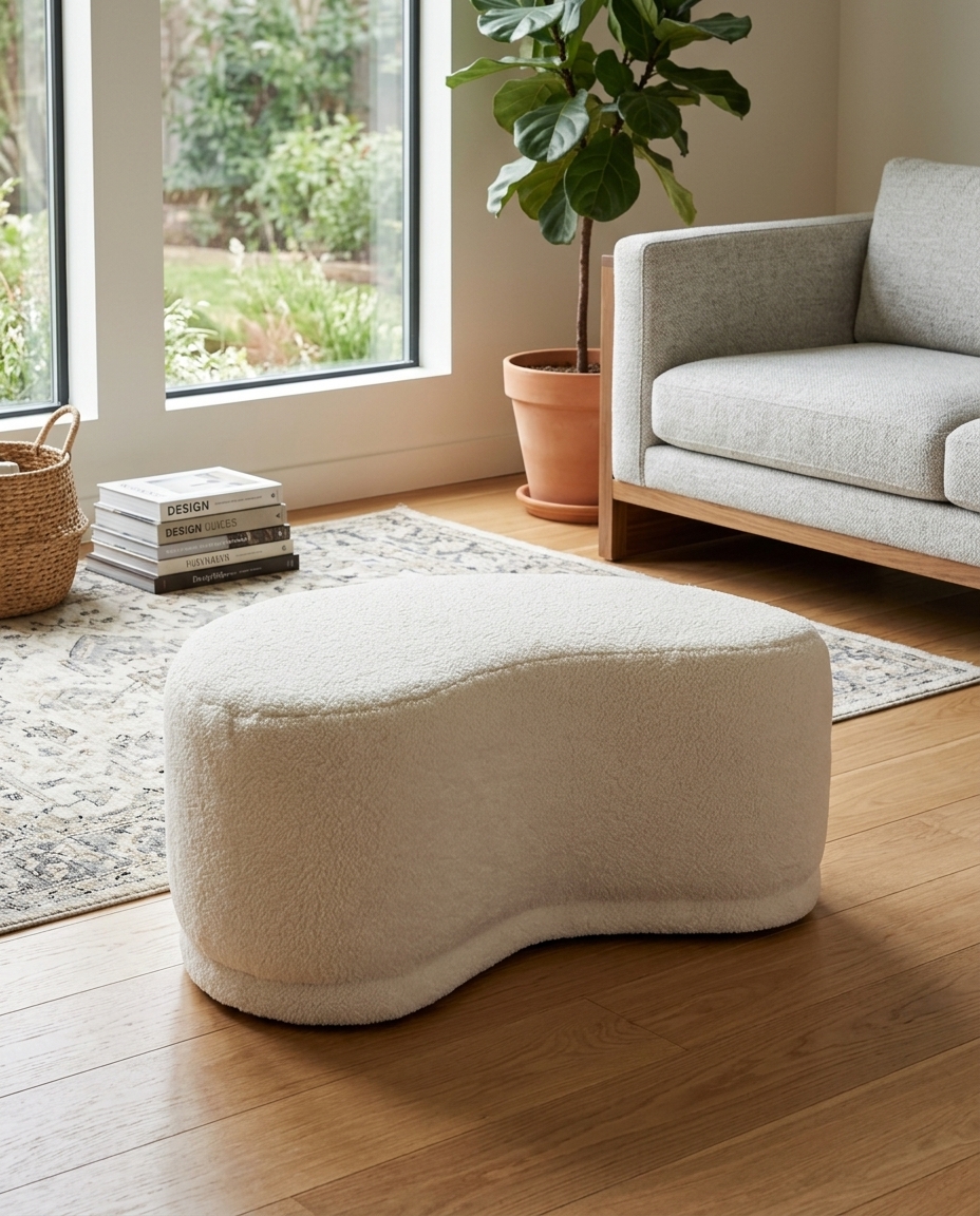 Puff Grand em Boucle Longo Off-White image number 12