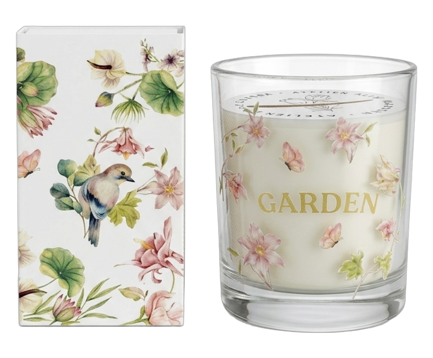 Jogo com Vela Perfumada e Caixa Decorativa para F&oacute;sforos Garden Branco - image 0