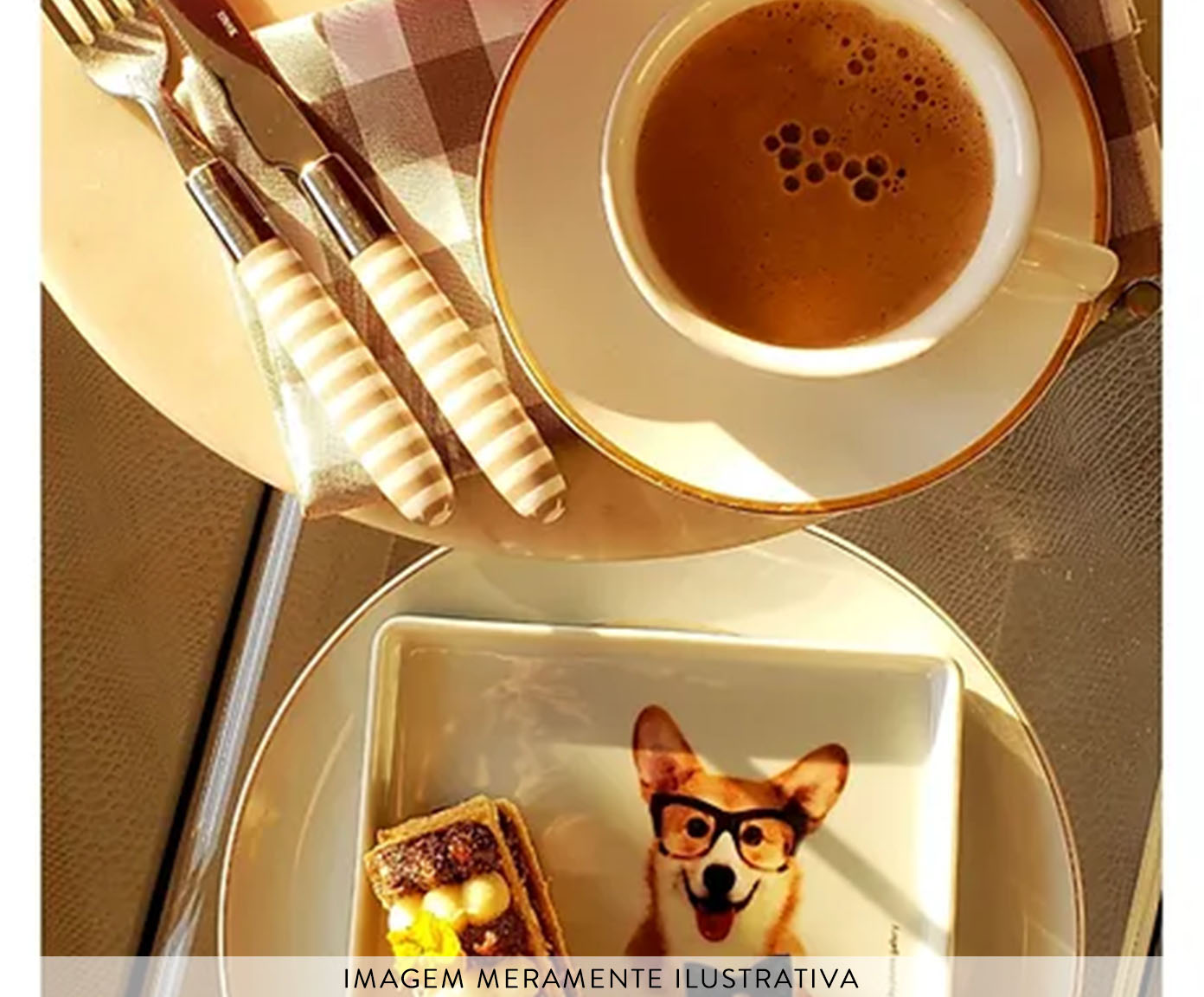 Prato de Porcelana Corgi Principe - image 1