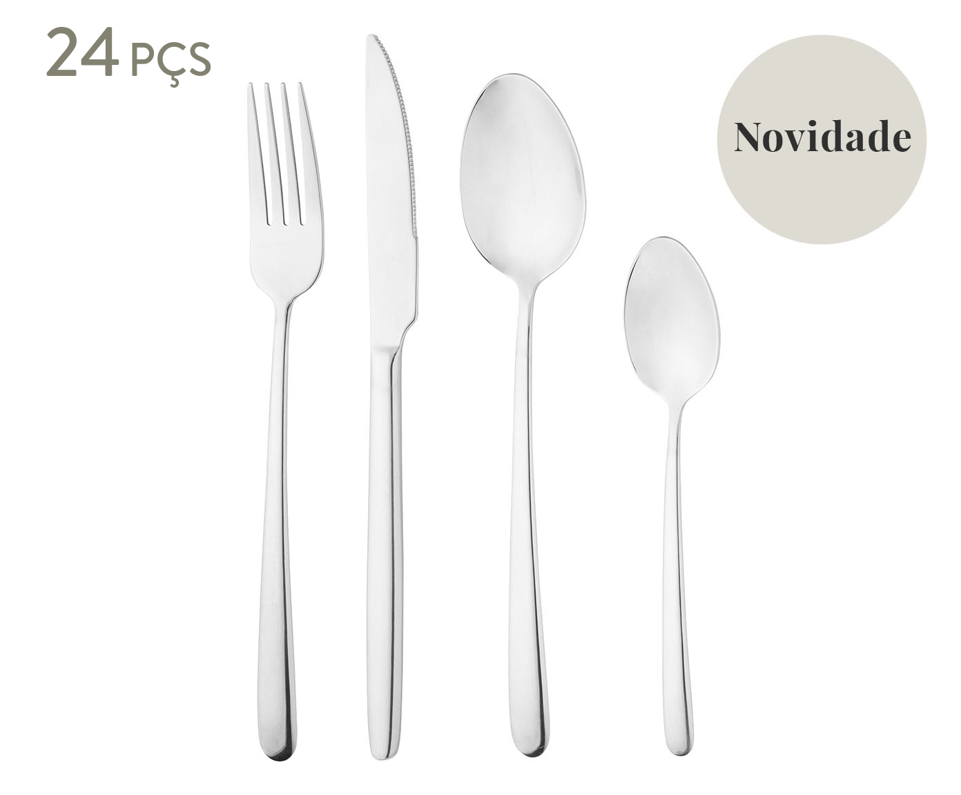 Faqueiro de A&ccedil;o Inox Viena - image 0