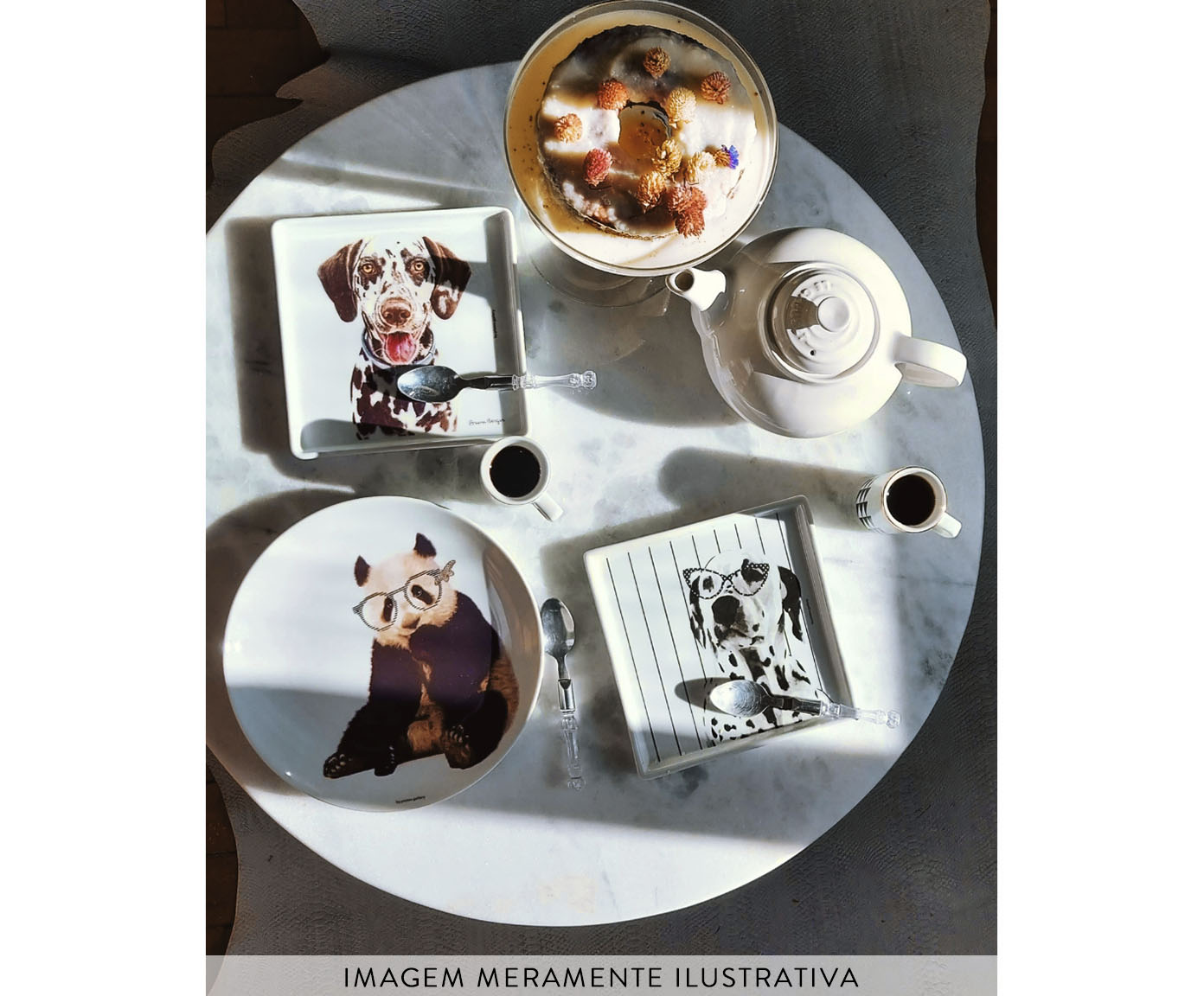 Prato de Porcelana D&aacute;lmata Olivia Bruna Berger image number 2