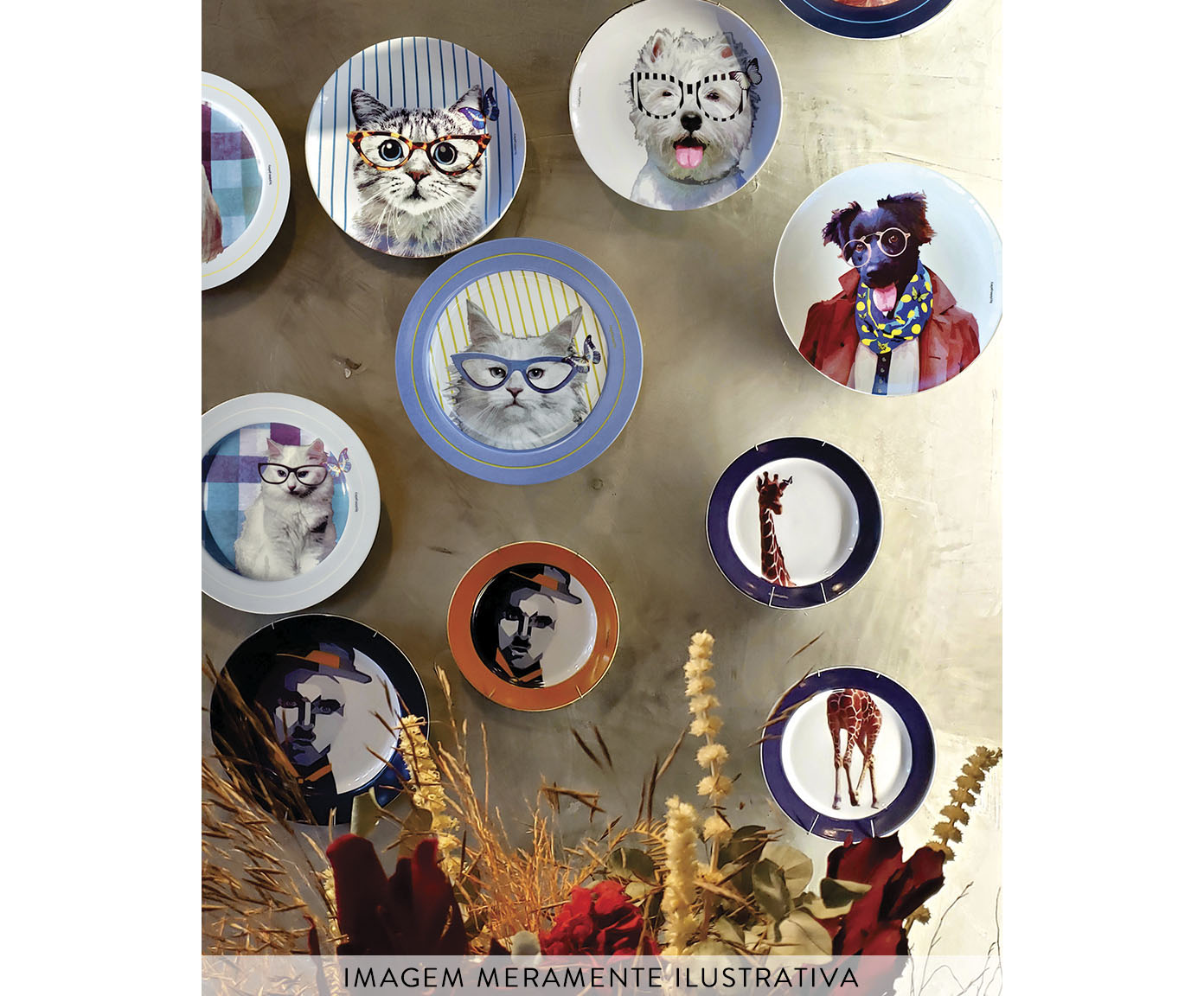 Prato de Porcelana Blue Chaplin image number 3