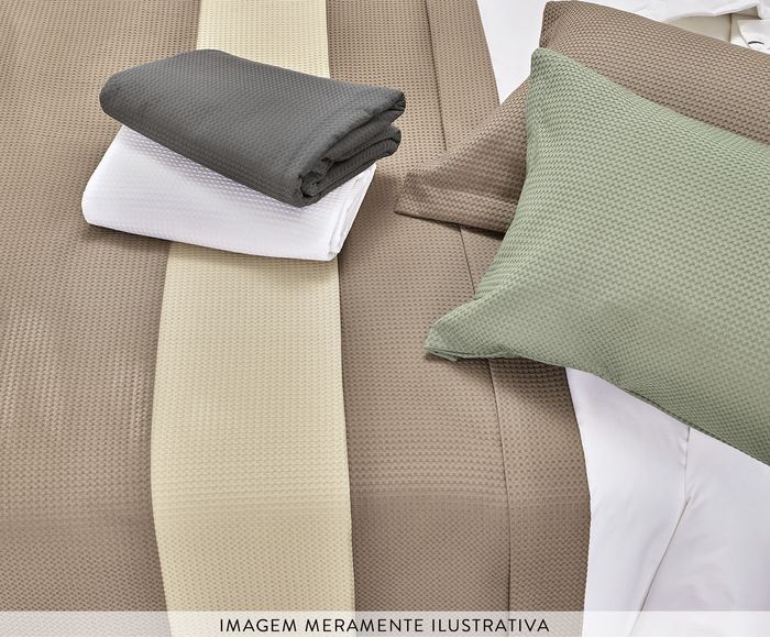 Colcha Boulevard Piquet Branco 250G/M&sup2; - image 1