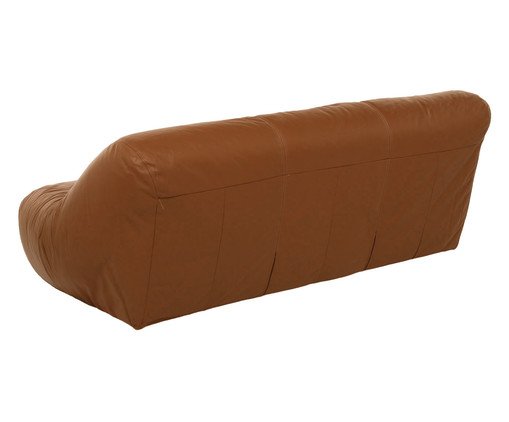 Sofa Lina Couro Caramelo M&eacute;dio image number 3