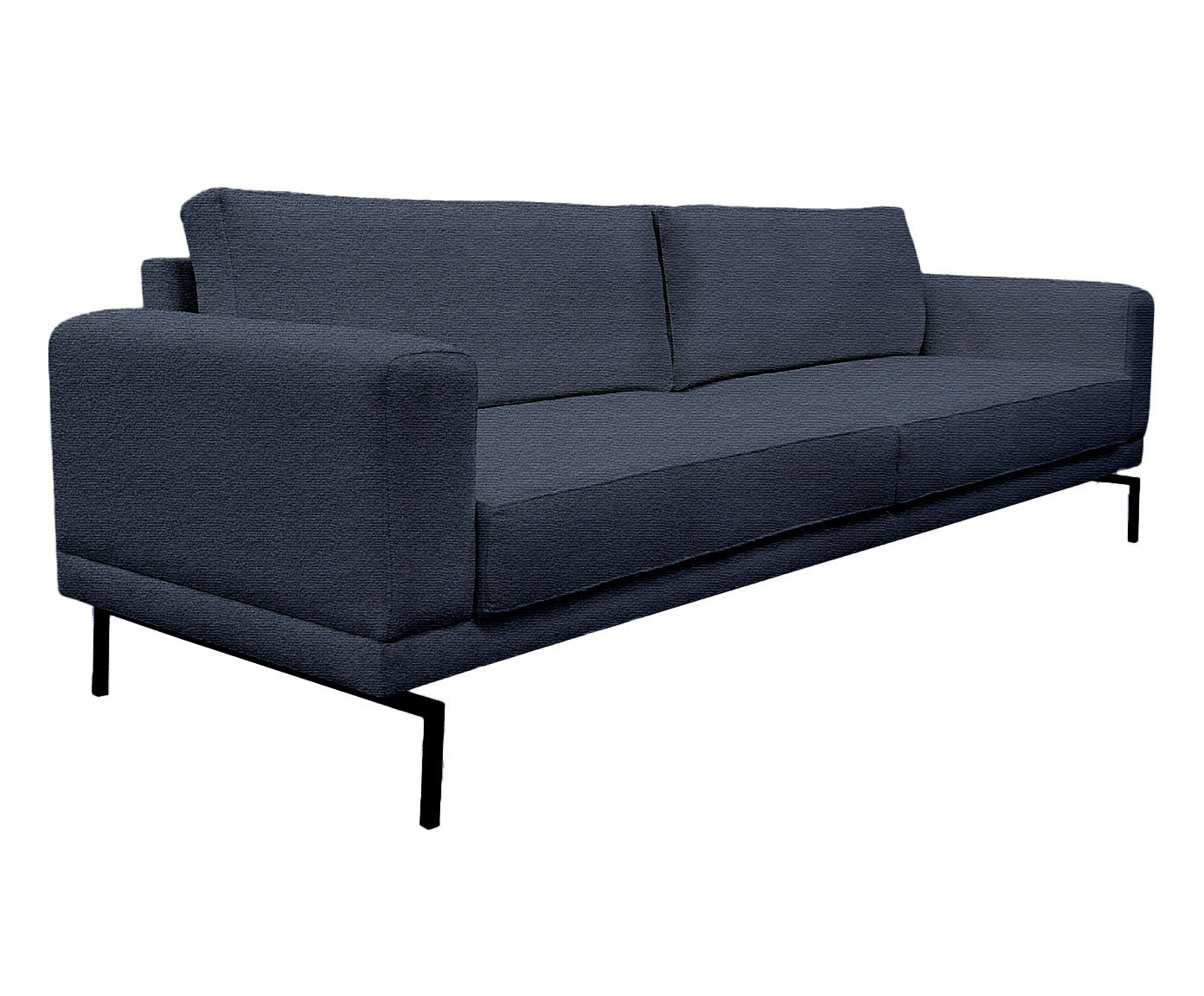 Sof&aacute; Bipartido em Linh&atilde;o Linea Azul Jeans Mescla - image 1