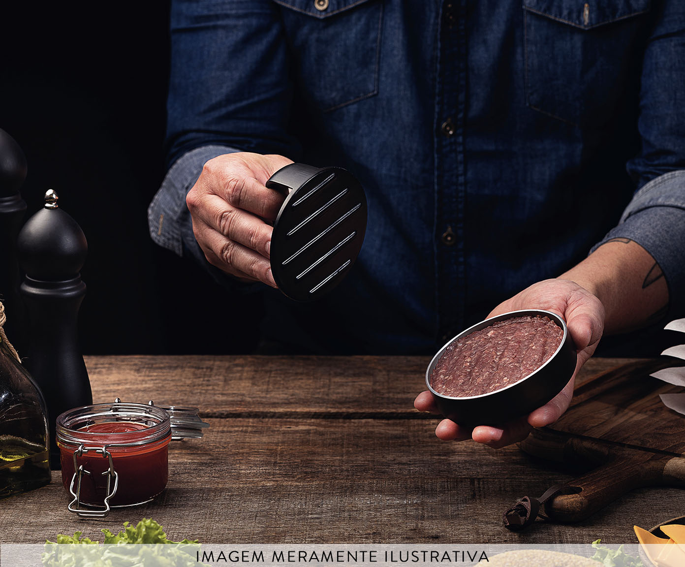 Prensador de Hamburguer Black Preto - image 1