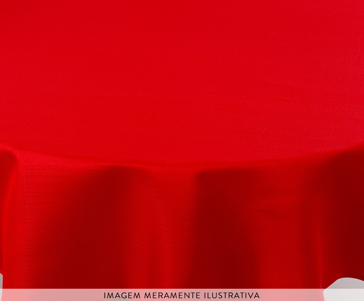 Toalha de Mesa Redonda Imperme&aacute;vel Vermelho - image 1