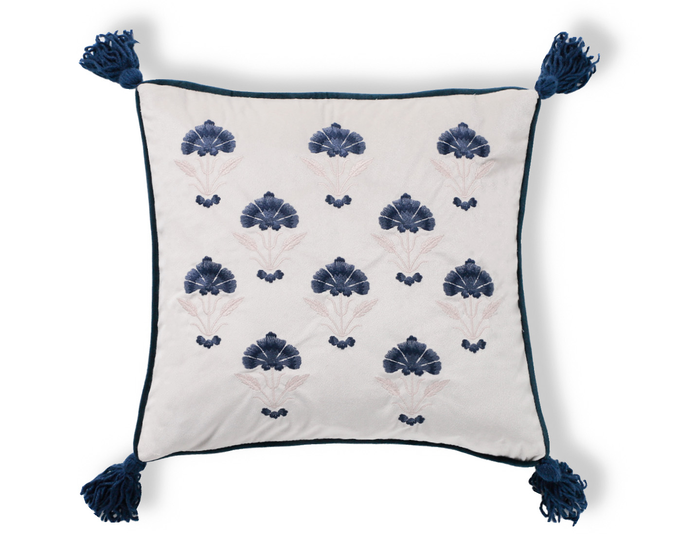 Capa de Almofada Bordada com Tassels Bali Off-White - image 0