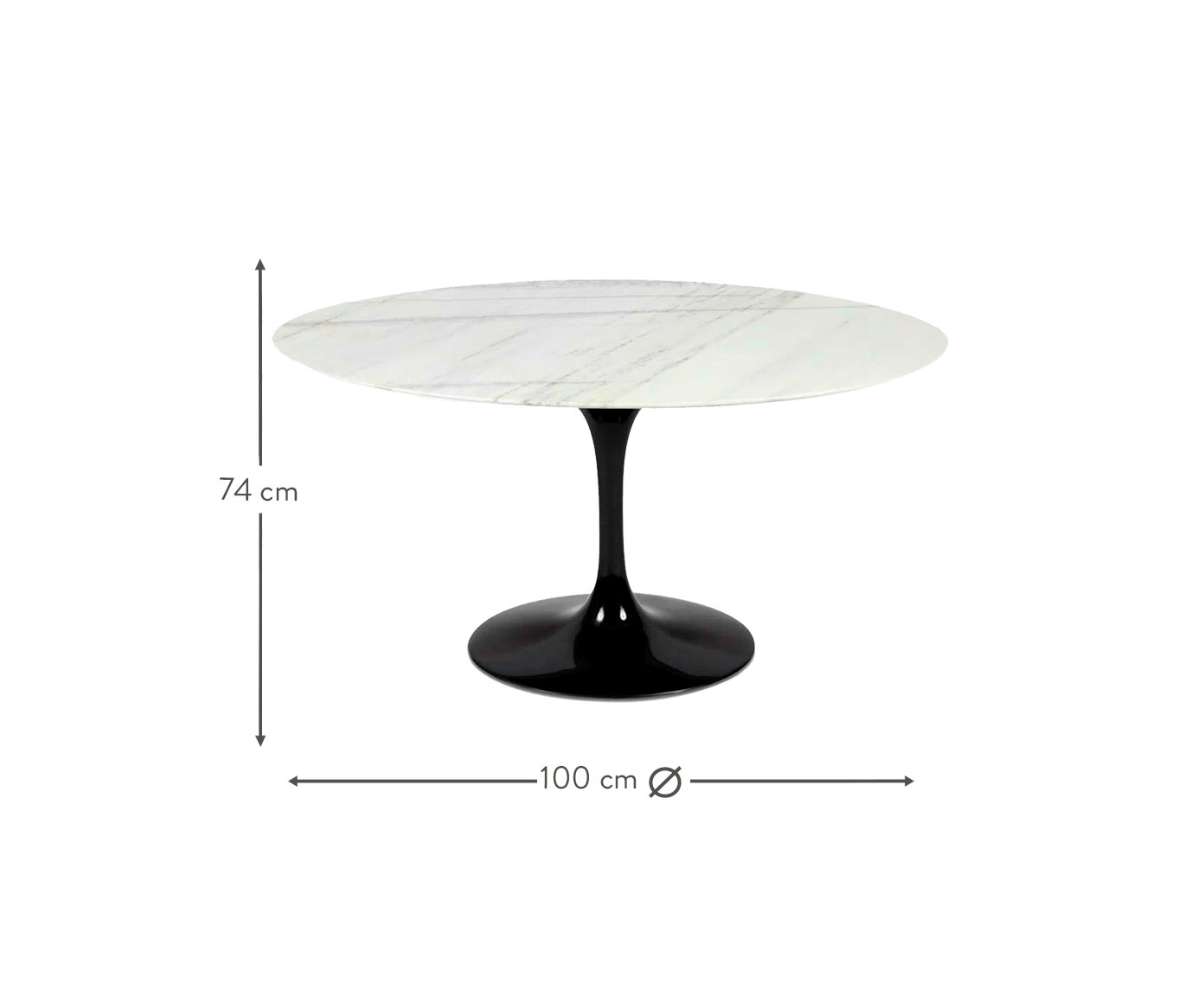 Mesa Saarinen Oval Espirito Santo Base Preta image number 3