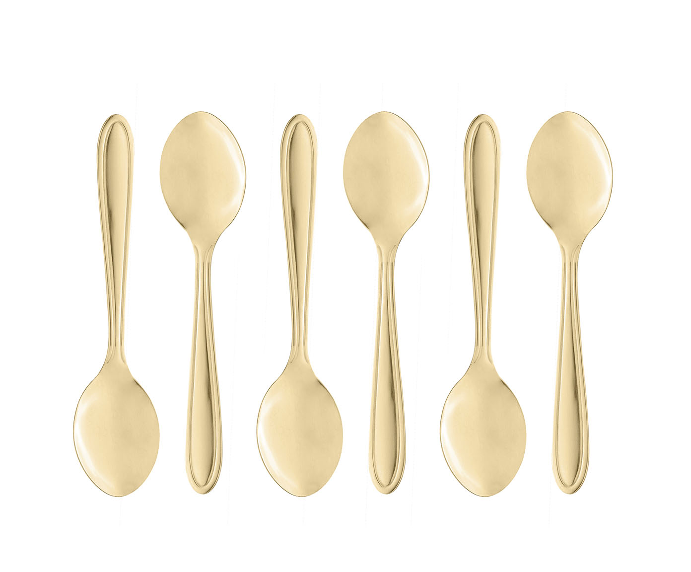 Jogo de Colheres para Sobremesa Dourado - image 1