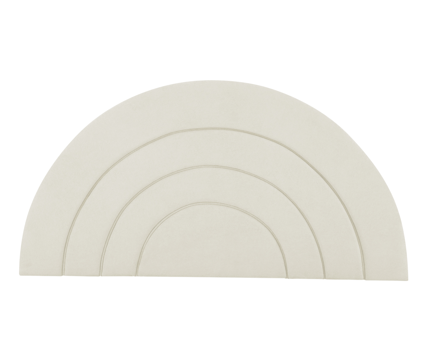 Cabeceira em Boucle Aveludado Arco Off White - image 0