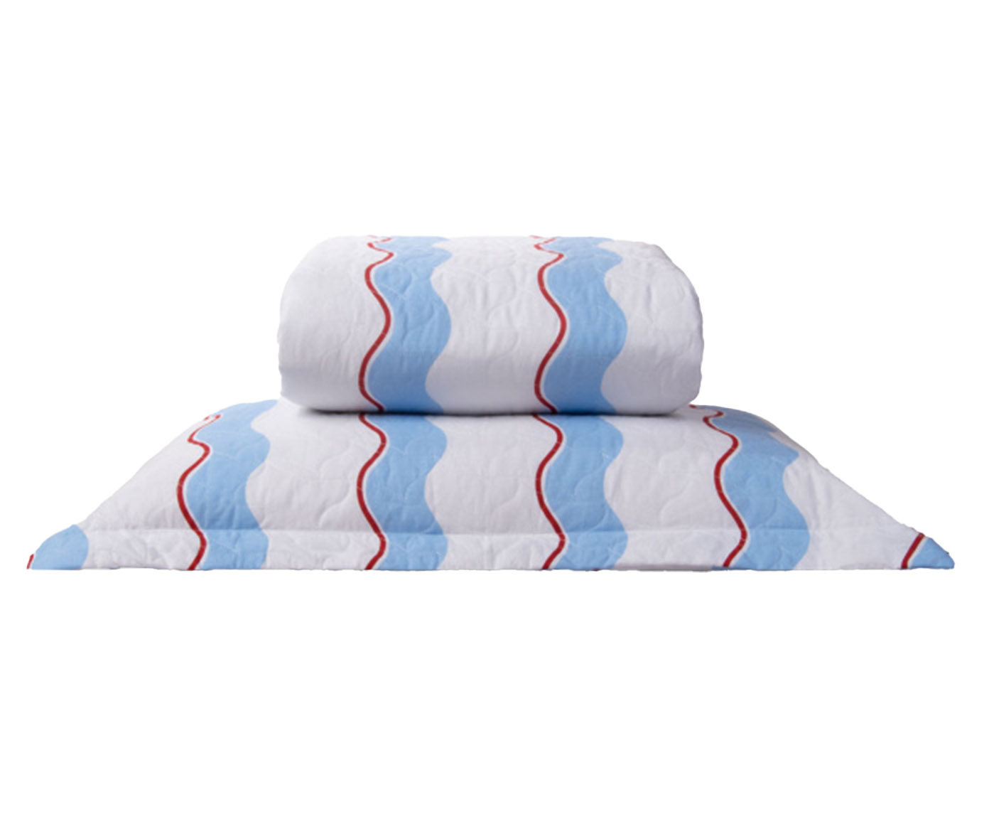 Jogo de Cobre-Leito Percalle Estampado Wave Blue 200 Fios - image 0