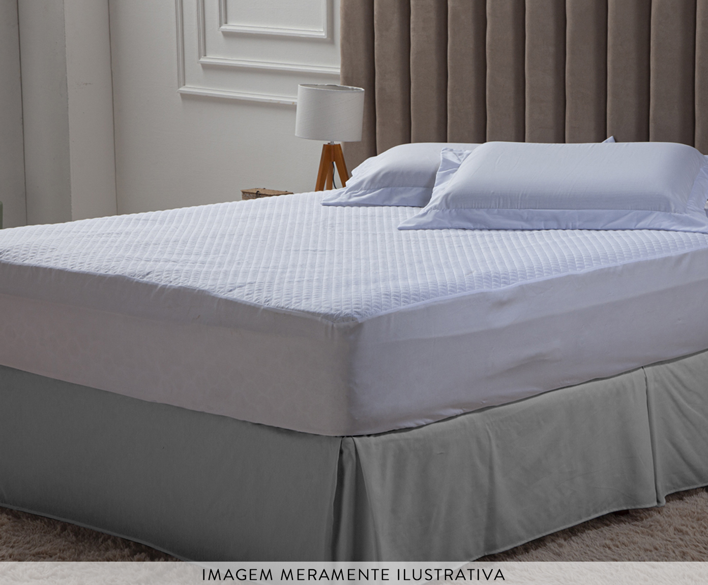 Saia Box para Cama Essencialle Cinza - image 1