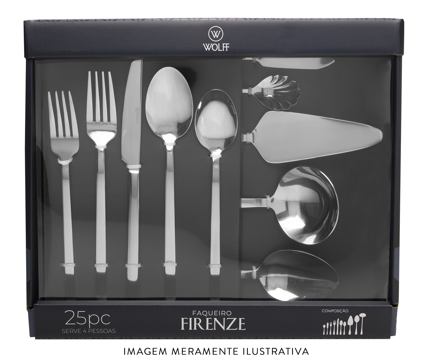 Faqueiro de A&ccedil;o Inox Firenze image number 3