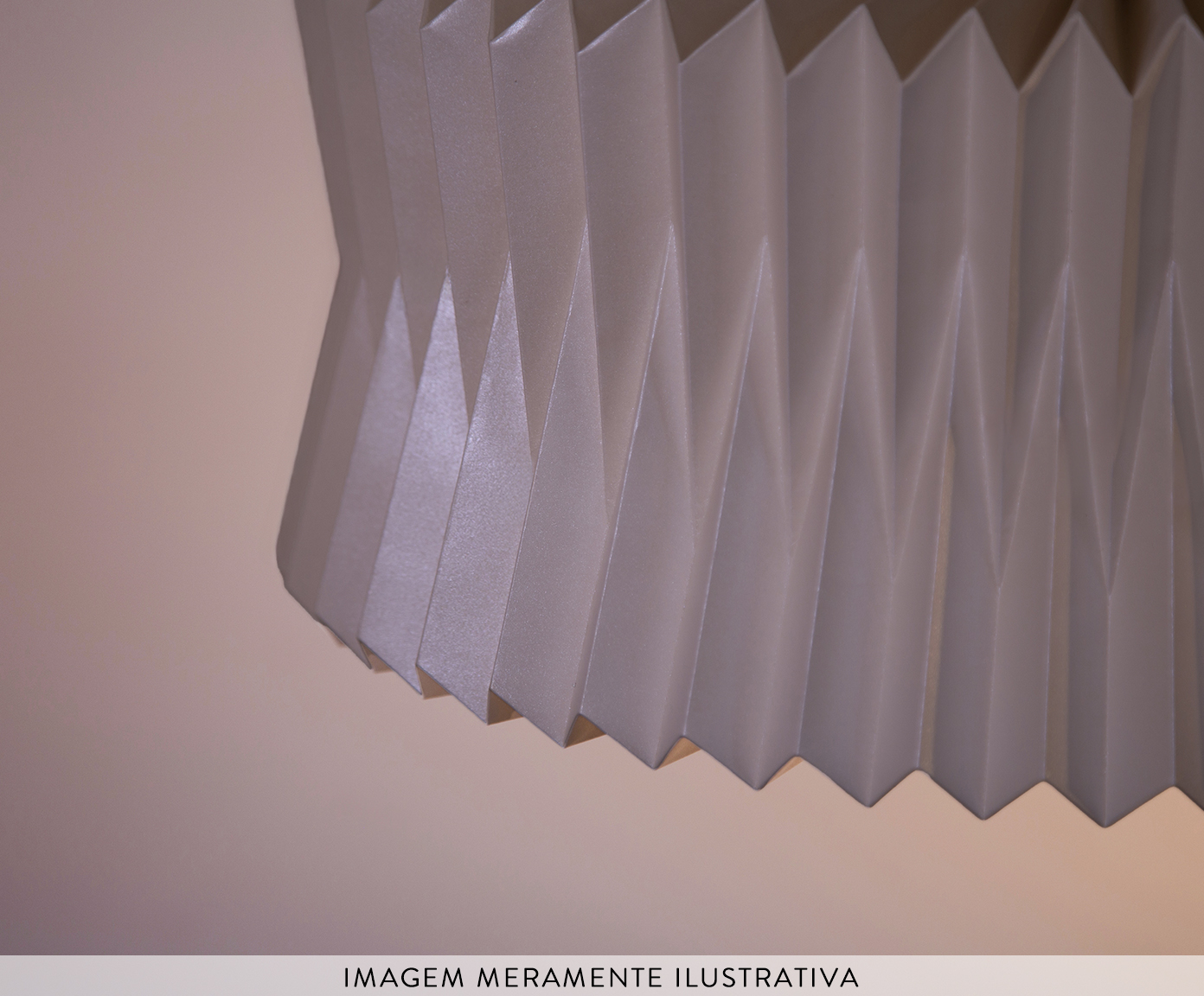 Lumin&aacute;ria Origami Templo Marfim - image 1