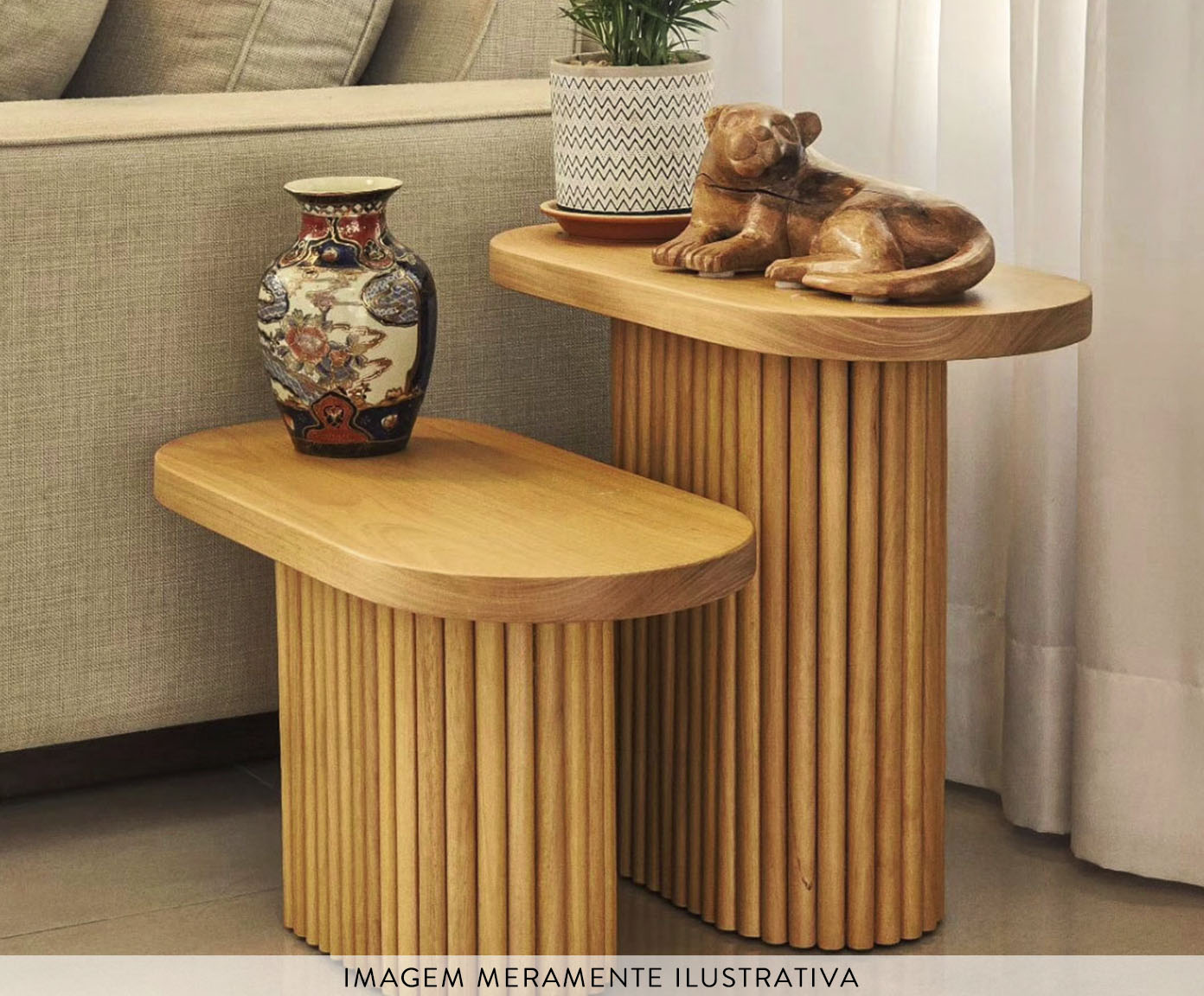 Conjunto com 2 Mesas Laterais Noa Tauari image number 4