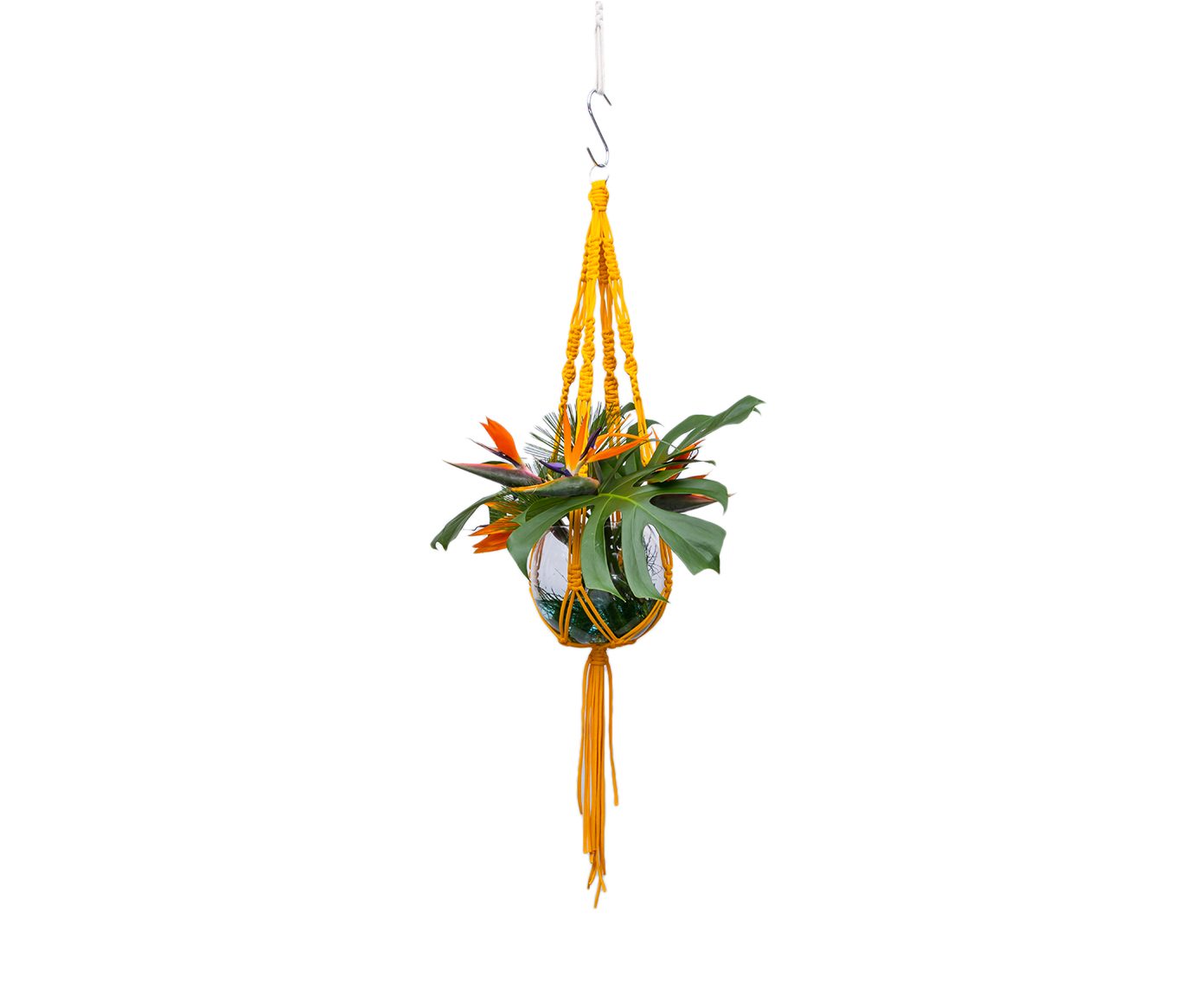 Hanger em Macram&ecirc; Dna Amarelo - image 0