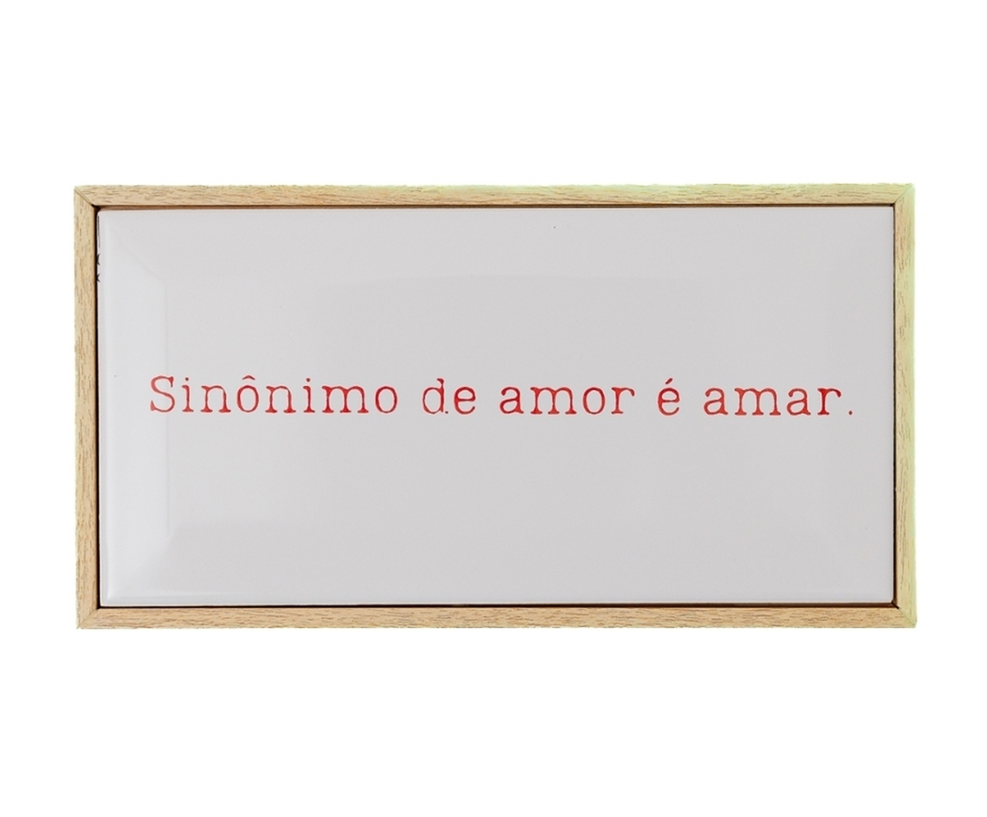 Azulejo Decorativo com Moldura "Sin&ocirc;nimo de Amor" - image 0