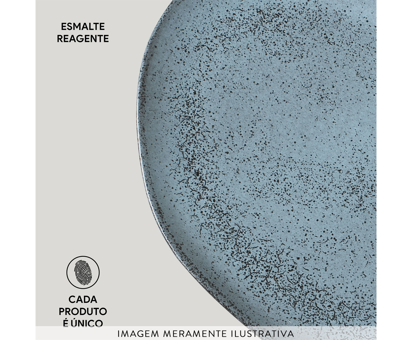 Jogo de Pratos Raso Org&acirc;nico Night Sky Azul image number 4