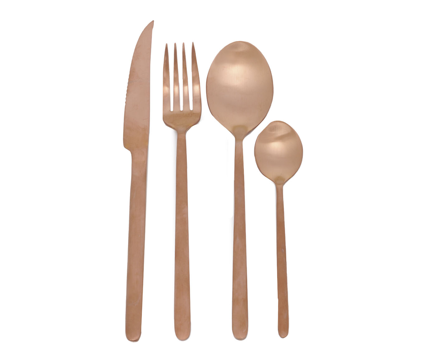 Faqueiro em A&ccedil;o Inox Premium Ros&eacute; Gold Fosco - 06 pessoas - image 0