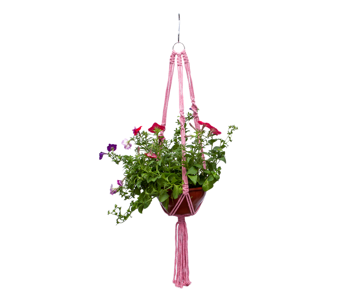 Hanger em Macram&ecirc; Clean Rose image number 3