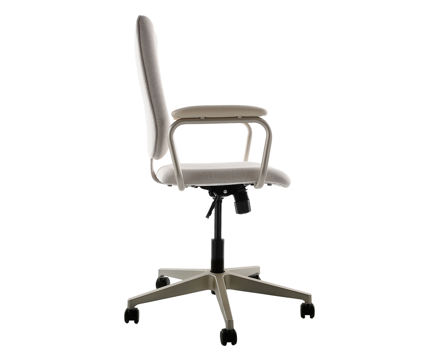 Cadeira Office Chicago Bege com P&eacute;s Ouro Branco image number 3