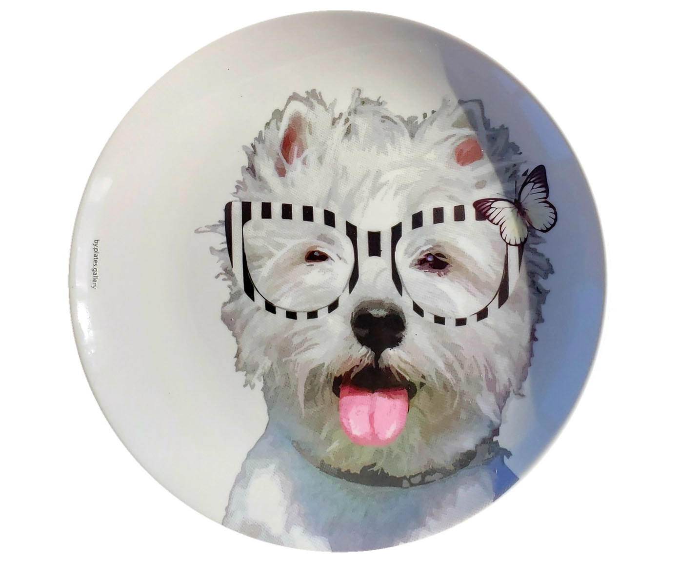 Prato de Porcelana Westie Mila And Butterfly - image 0