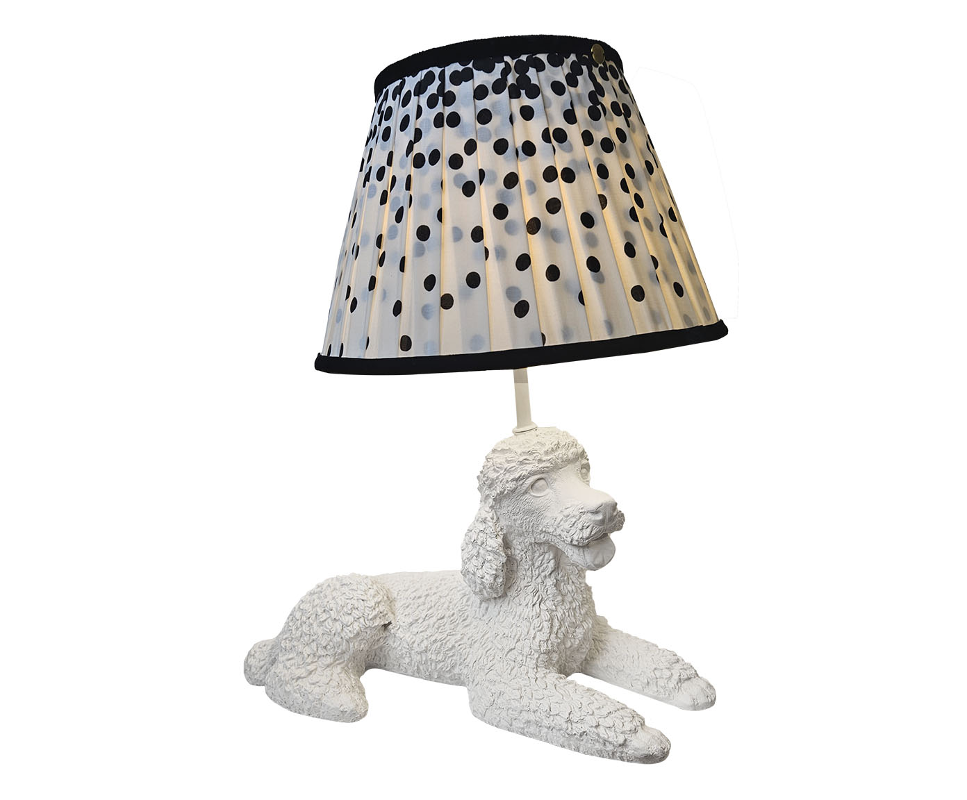 Base Lumin&aacute;ria Cachorro Poodle Carlotinha Branco - image 0